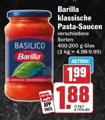 Hit Barilla klassische Pasta-Saucen Angebot