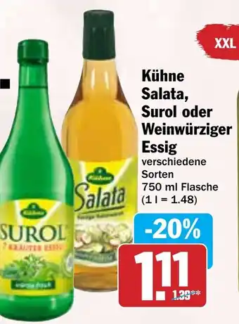 Hit Kühne Salata, Surol oder Weinwürziger Essig Angebot