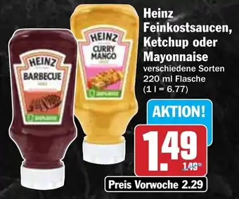 Hit Heinz Feinkostsaucen, Ketchup oder Mayonnaise Angebot