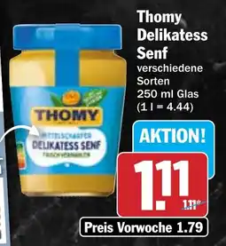 Hit Thomy Delikatess Senf Angebot