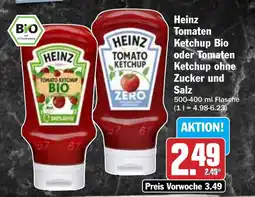 Hit Heinz Tomaten Ketchup Bio oder Tomaten Ketchup ohne Zucker und Salz Angebot