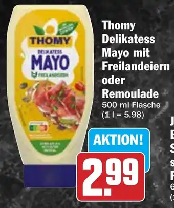 Hit Thomy Delikatess Mayo mit Freilandeiern oder Remoulade Angebot