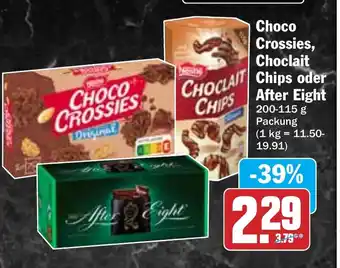 Hit Choco Crossies, Choclait Chips oder After Eight Angebot