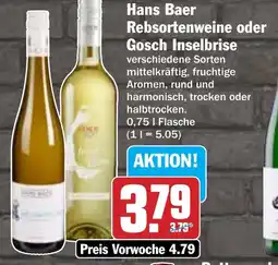 Hit Hans Baer Rebsortenweine oder Gosch Inselbrise Angebot