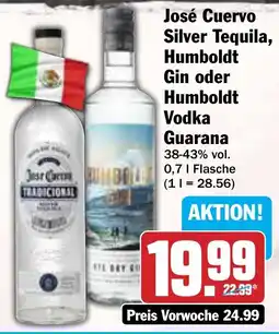 Hit José Cuervo Silver Tequila, Humboldt Gin oder Humboldt Vodka Guarana Angebot