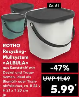 Kaufland ROTHO Recycling Müllsystem Albula Angebot