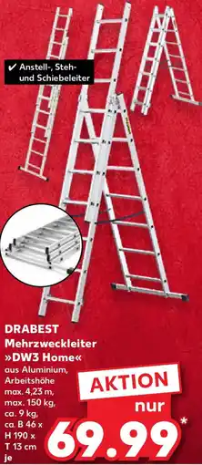 Kaufland DRABEST Mehrzweckleiter DW3 Home Angebot