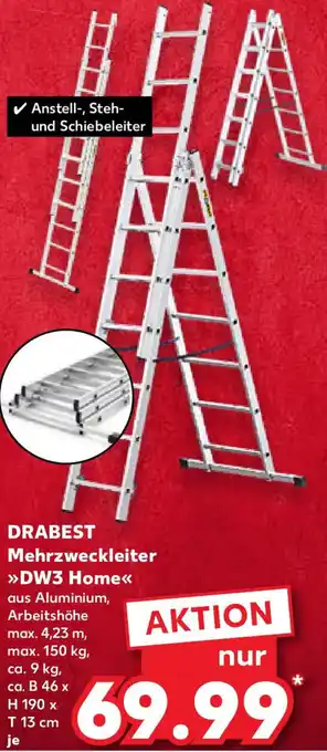 Kaufland DRABEST Mehrzweckleiter DW3 Home Angebot