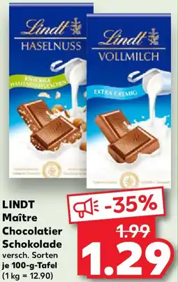 Kaufland LINDT Maître Chocolatier Schokolade Angebot