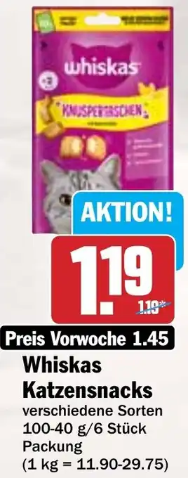 Hit Whiskas Katzensnacks Angebot