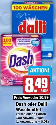 Hit Dash oder Dalli Waschmittel Angebot