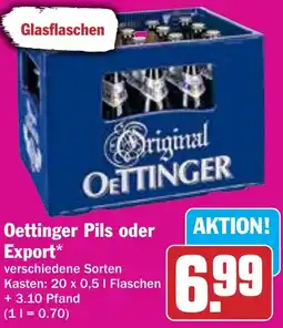 Hit Oettinger Pils oder Export Angebot