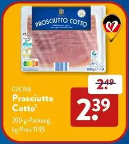 Aldi Süd CUCINA Prosciutto Cotto Angebot