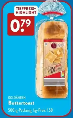 Aldi Süd GOLDÄHREN Buttertoast Angebot