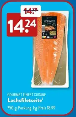 Aldi Süd GOURMET FINEST CUISINE Lachsfiletseite Angebot