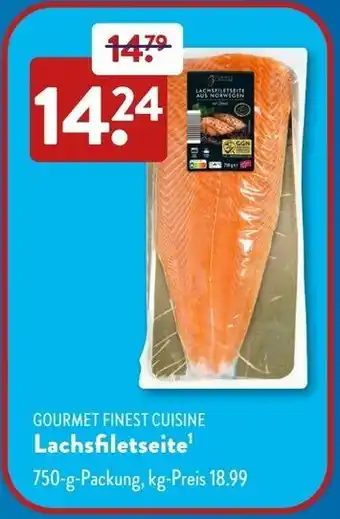 Aldi Süd GOURMET FINEST CUISINE Lachsfiletseite Angebot