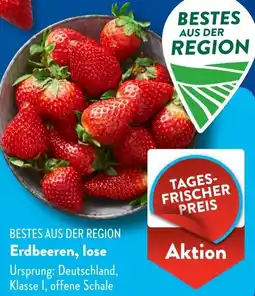 Aldi Süd Erdbeeren, lose Angebot