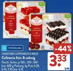 Aldi Süd CONDITOREI COPPENRATH & WIESE Cafeteria fein & sahnig Angebot