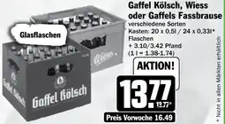 Hit Gaffel Kölsch, Wiess oder Gaffels Fassbrause Angebot