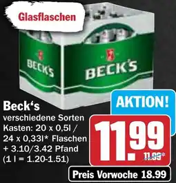 Hit Beck's Angebot