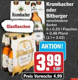 Hit Krombacher oder Bitburger Angebot