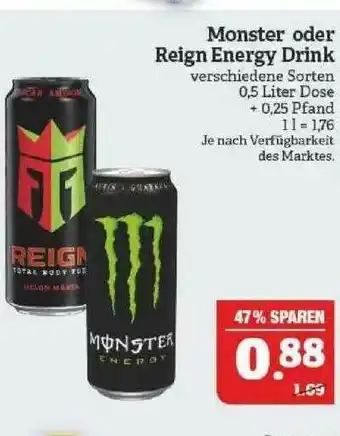 Marktkauf Monster Oder Reign Energy Drink Angebot