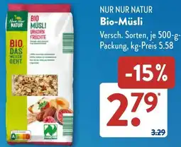 Aldi Süd NUR NUR NATUR Bio-Müsli Angebot