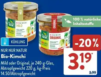 Aldi Süd NUR NUR NATUR Bio-Kimchi Angebot