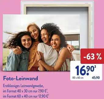Aldi Süd Foto-Leinwand Angebot
