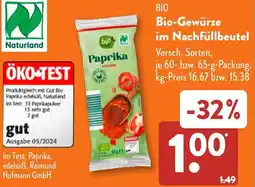 Aldi Süd Bio-Gewürze im Nachfüllbeutel Angebot