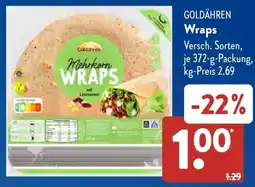 Aldi Süd GOLDÄHREN Wraps Angebot