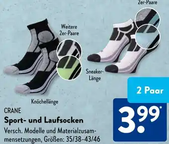 Aldi Süd CRANE Sport- und Laufsocken Angebot