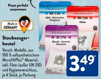 Aldi Süd Staubsaugerbeutel Angebot