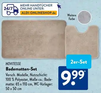 Aldi Süd NOVITESSE Badematten-Set Angebot