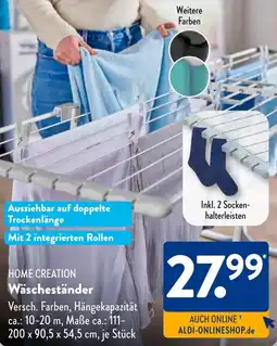 Aldi Süd HOME CREATION Wäscheständer Angebot