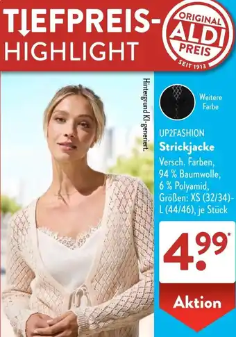 Aldi Süd UP2FASHION Strickjacke Angebot