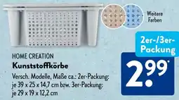Aldi Süd HOME CREATION Kunststoffkörbe Angebot