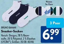 Aldi Süd BRUNO BANANI Sneaker-Socken Angebot