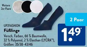 Aldi Süd UP2FASHION Füßlinge Angebot
