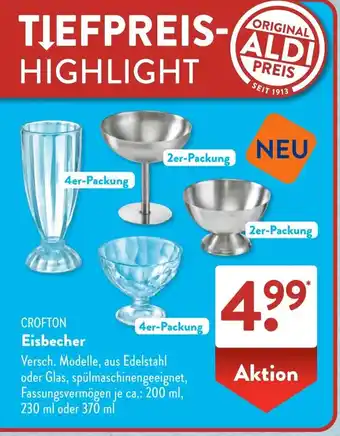 Aldi Süd CROFTON Eisbecher Angebot