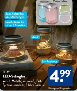 Aldi Süd BELAVI LED-Solarglas Angebot