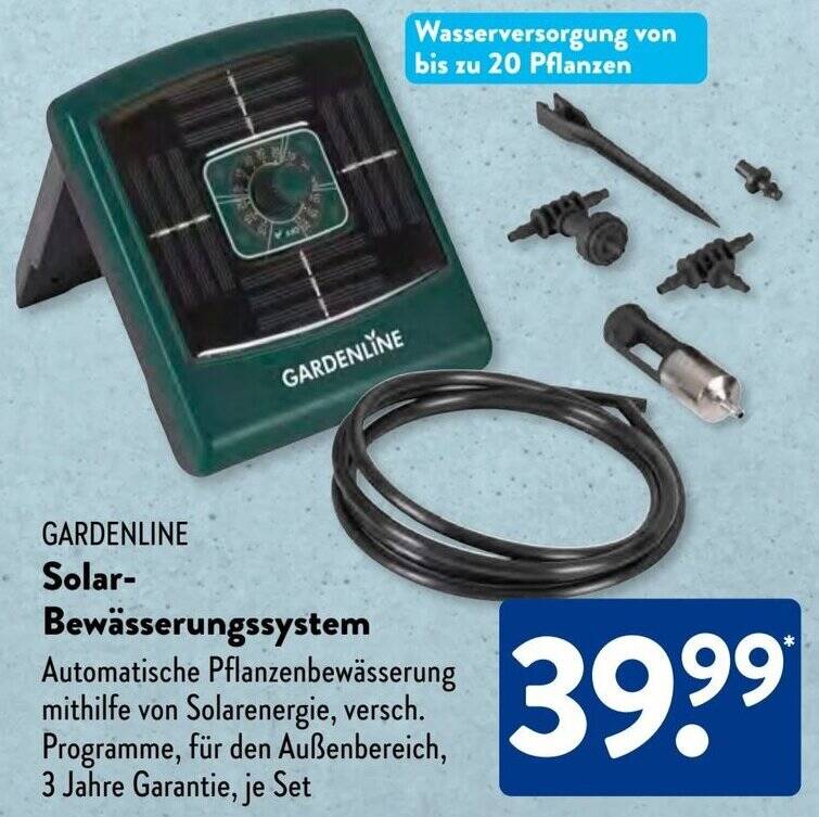 GARDENLINE Solar Bewsserungssystem Angebot bei Aldi Sd