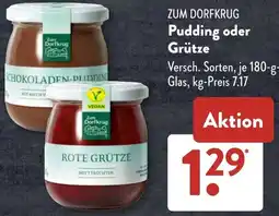 Aldi Süd ZUM DORFKRUG Pudding oder Grütze Angebot
