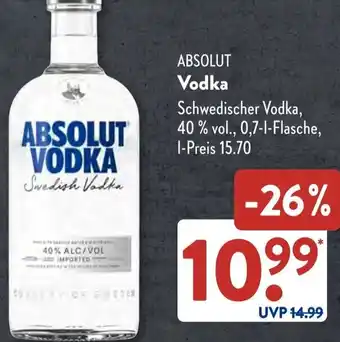 Aldi Süd ABSOLUT Vodka Angebot