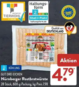 Aldi Süd GUT DREI EICHEN Nürnberger Rostbratwürste Angebot