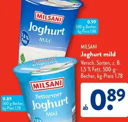 Aldi Süd MILSANI Joghurt Mild Angebot