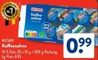 Aldi Süd MILSANI Kaffeesahne Angebot