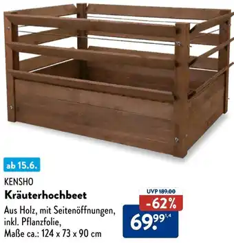 Aldi Süd KENSHO Kräuterhochbeet Angebot
