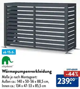 Aldi Süd elephant Wärmepumpenverkleidung Angebot