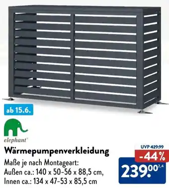Aldi Süd elephant Wärmepumpenverkleidung Angebot